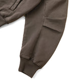 SILENT FORM ZIP HOODIE/ BURNT UMBER