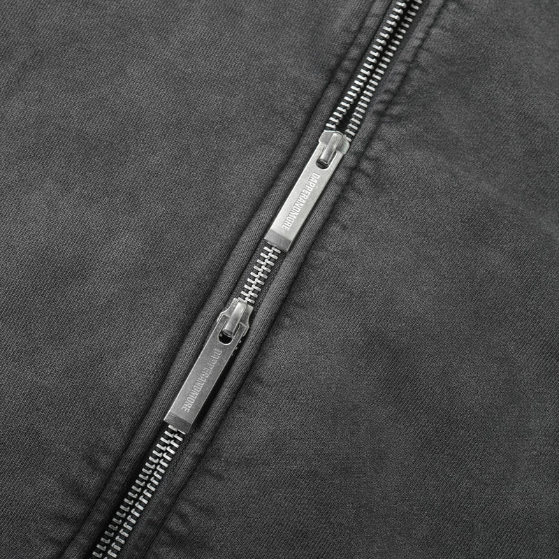 SILENT FORM ZIP HOODIE/ ASH BLACK