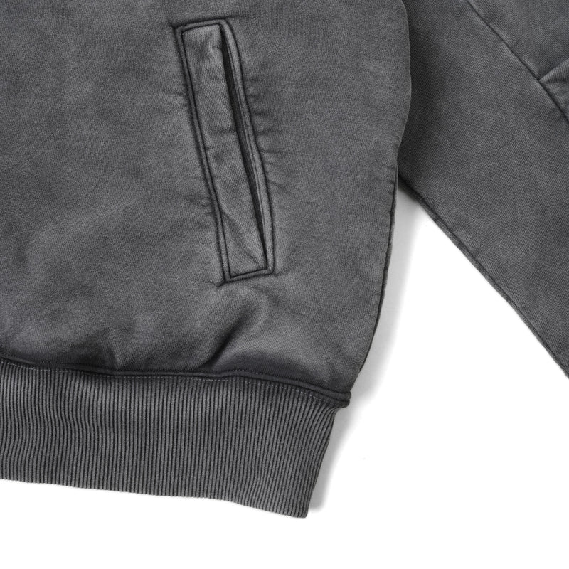 SILENT FORM ZIP HOODIE/ ASH BLACK
