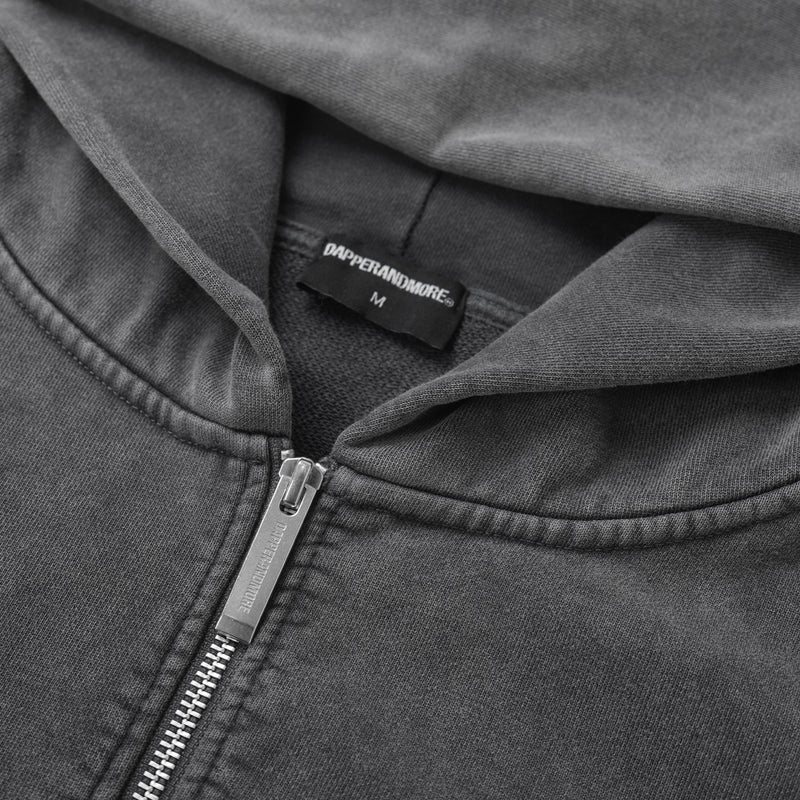 SILENT FORM ZIP HOODIE/ ASH BLACK