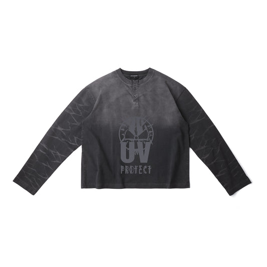 UV PROTECT LONG SLEEVE/ ASH BLACK