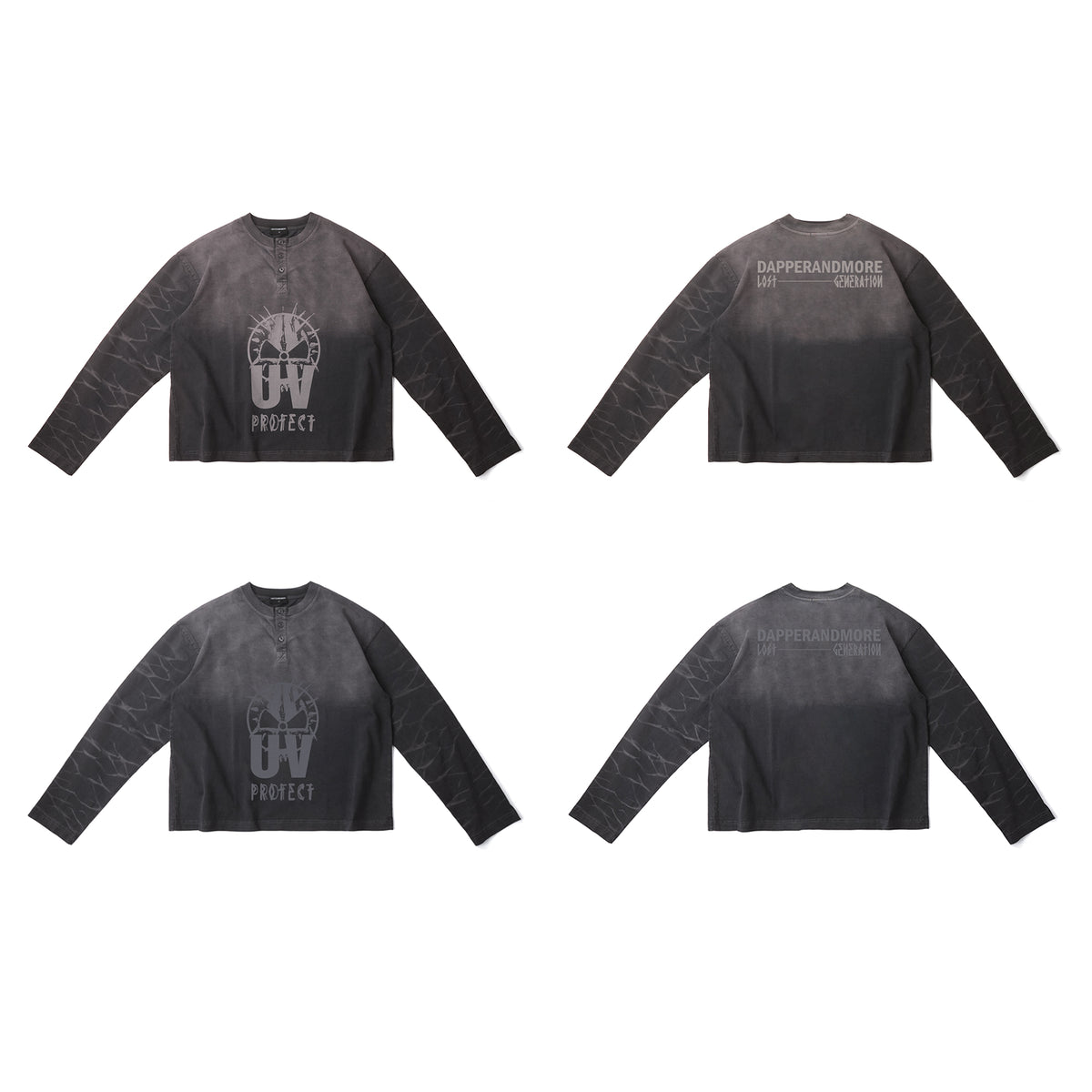 UV PROTECT LONG SLEEVE/ ASH BLACK