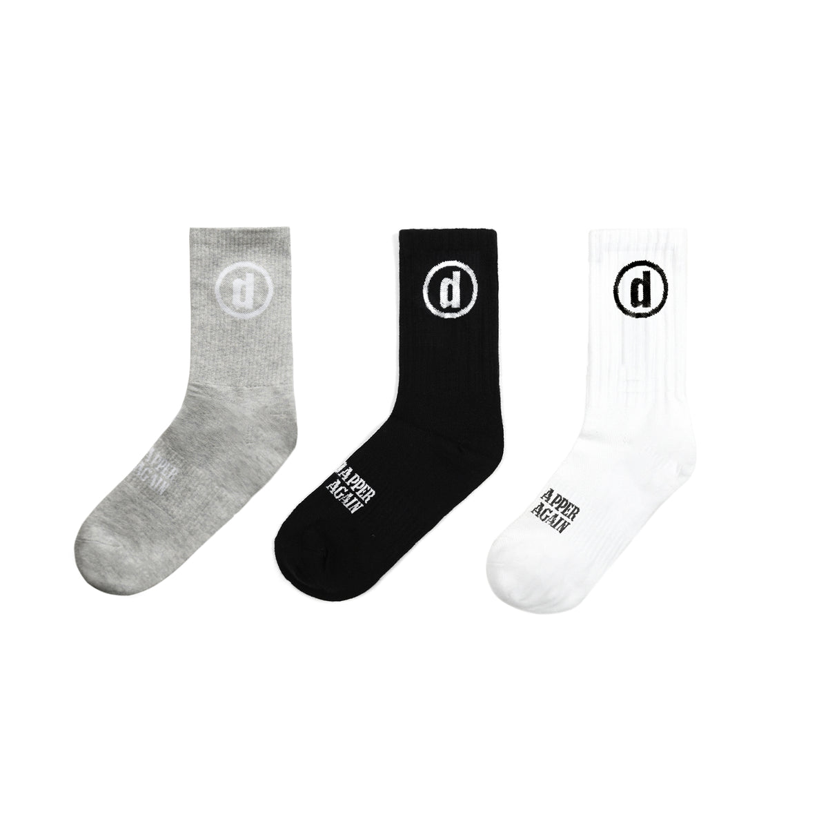 CIRCLE SOCKS - BLACK/ WHITE/ GREY