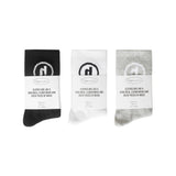 CIRCLE SOCKS - BLACK/ WHITE/ GREY