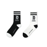 GOTHIC SOCKS - BLACK/WHITE