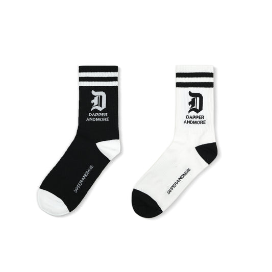 GOTHIC SOCKS - BLACK/WHITE