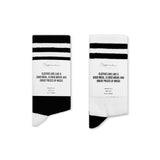 GOTHIC SOCKS - BLACK/WHITE