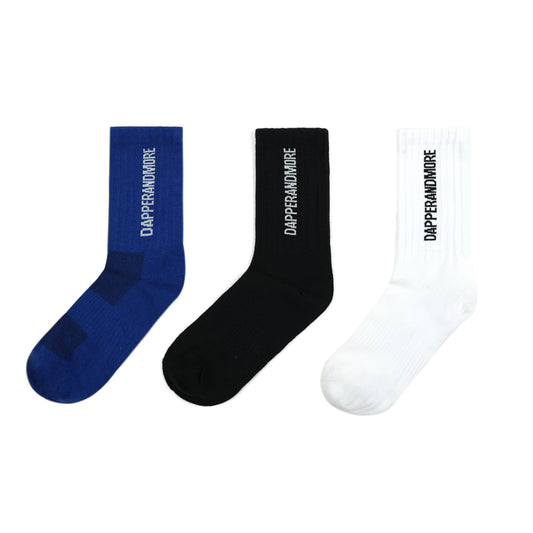 LOGO SOCKS – BLACK/BLUE/WHITE