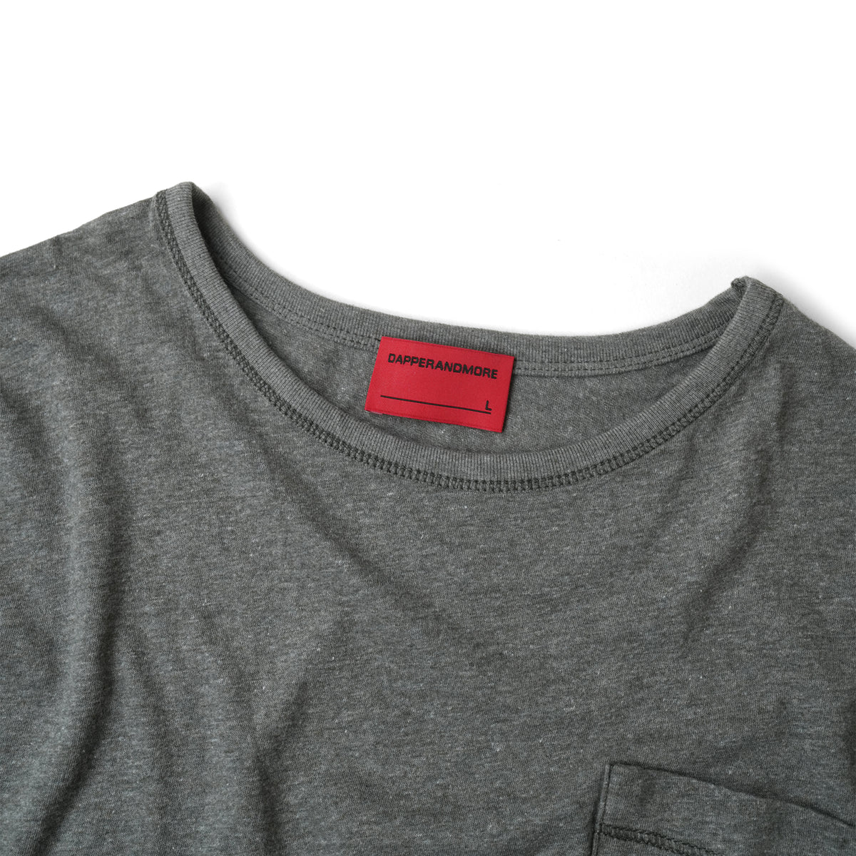 LIGHTWEIGHT LINEN POCKET LONG SLEEVE/ GREY