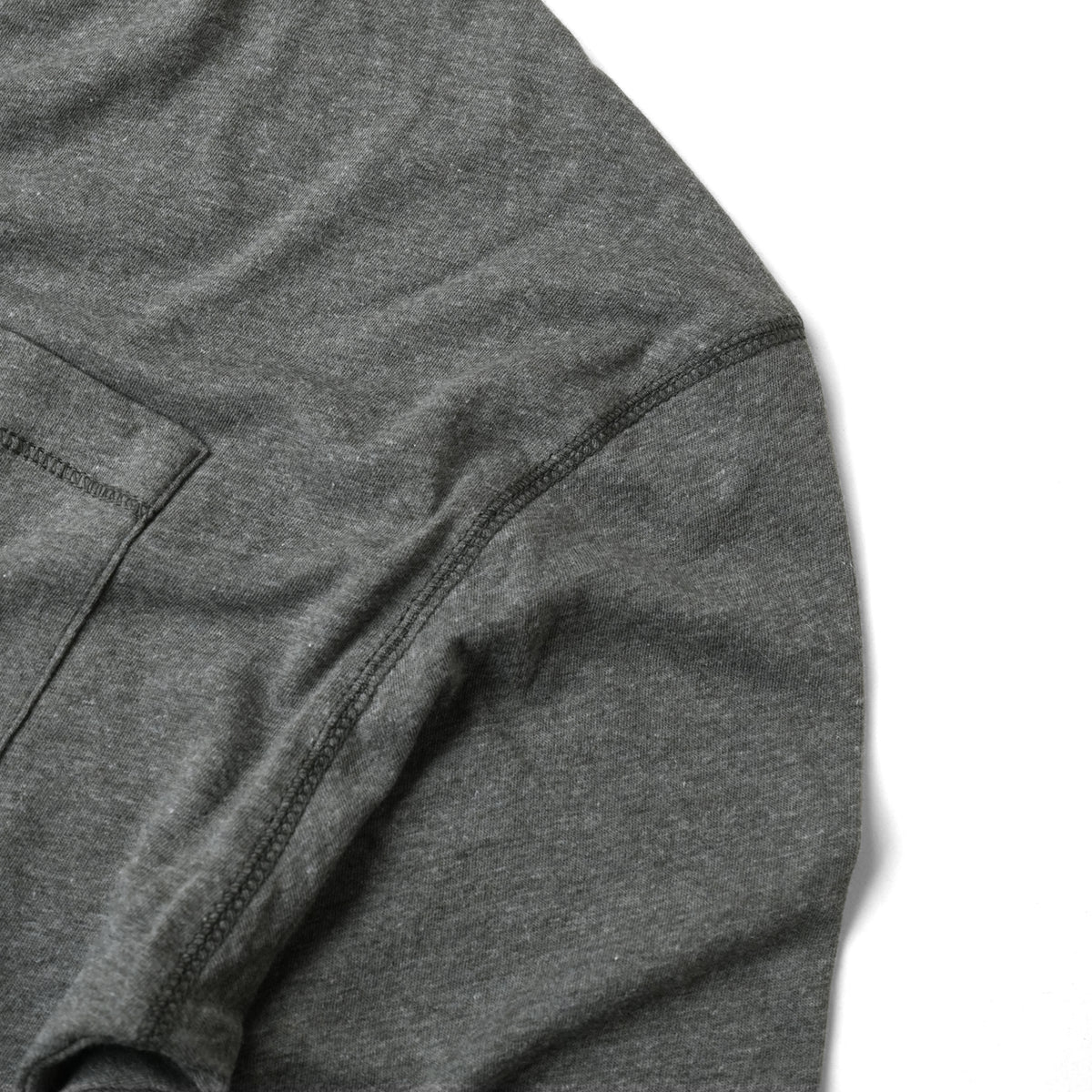 LIGHTWEIGHT LINEN POCKET LONG SLEEVE/ GREY