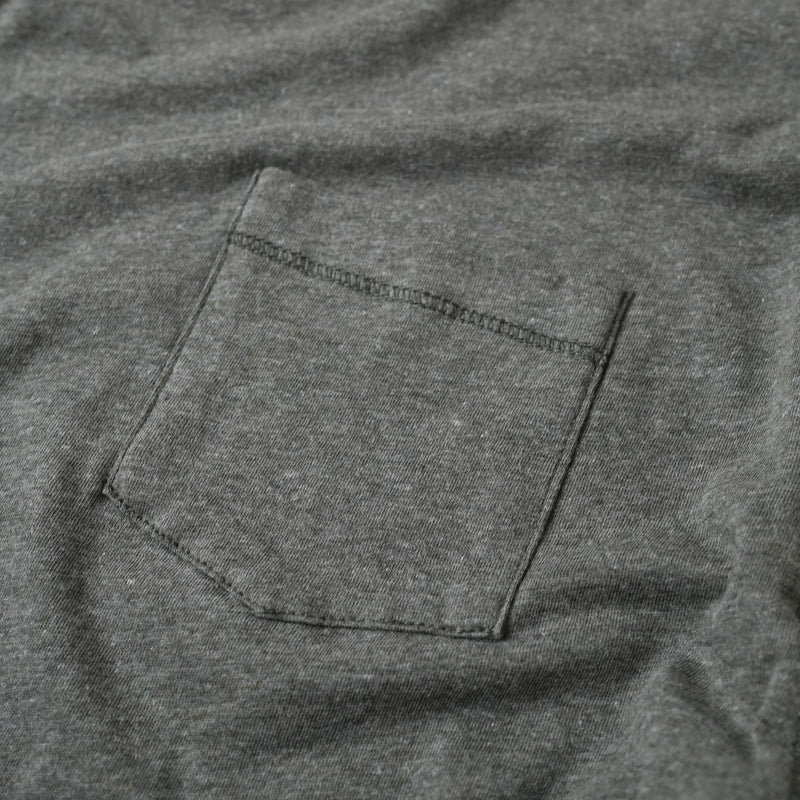 LIGHTWEIGHT LINEN POCKET LONG SLEEVE/ GREY