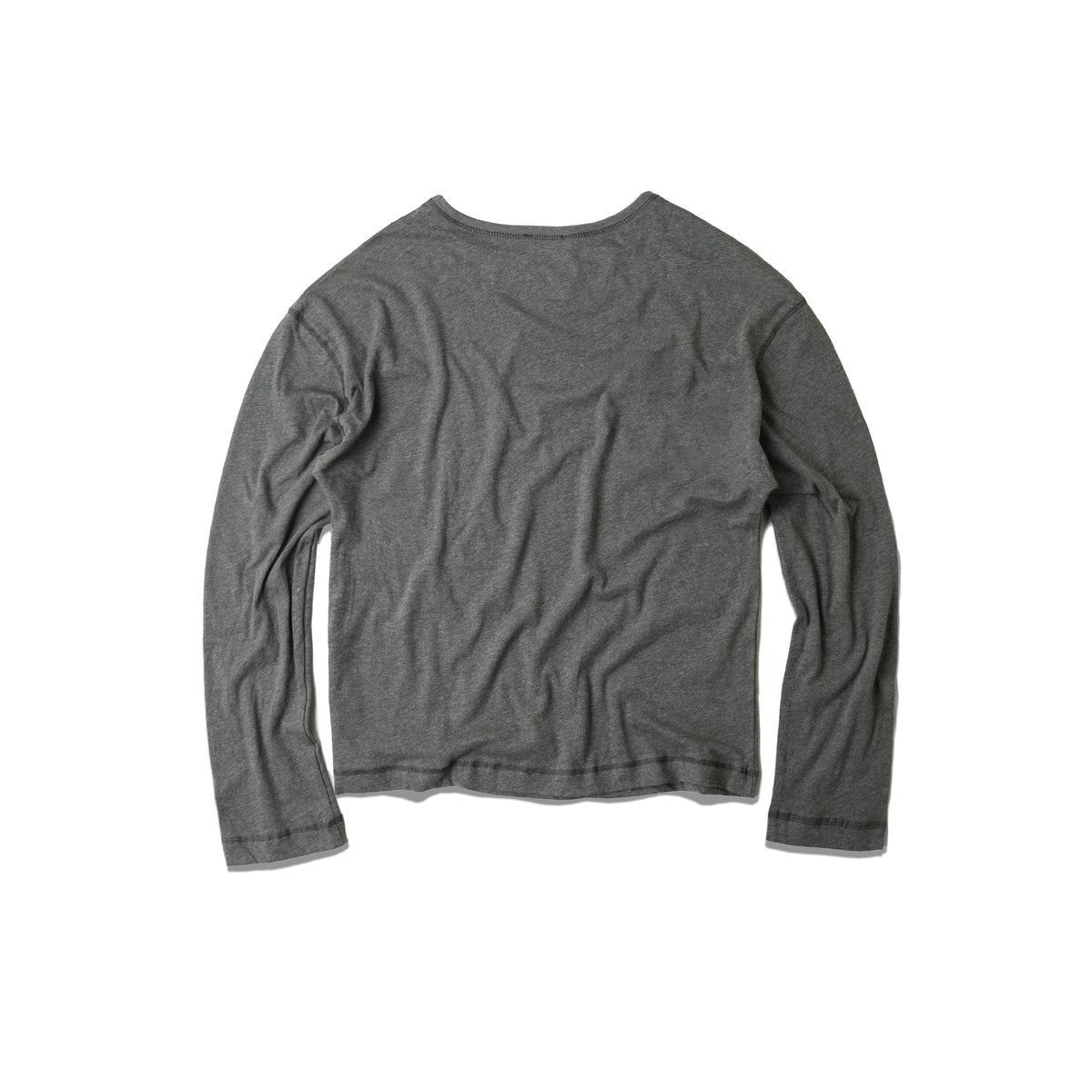 LIGHTWEIGHT LINEN POCKET LONG SLEEVE/ GREY