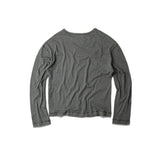 LIGHTWEIGHT LINEN POCKET LONG SLEEVE/ GREY
