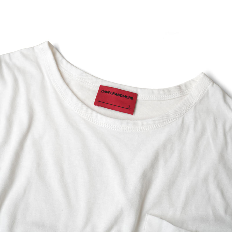LIGHTWEIGHT LINEN POCKET LONG SLEEVE/ WHITE