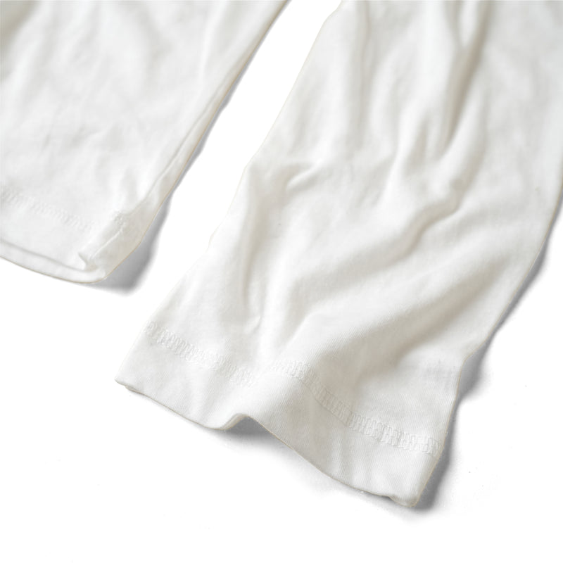 LIGHTWEIGHT LINEN POCKET LONG SLEEVE/ WHITE