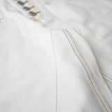 BUTTON FLY BOOTCUT JEANS/ WHITE