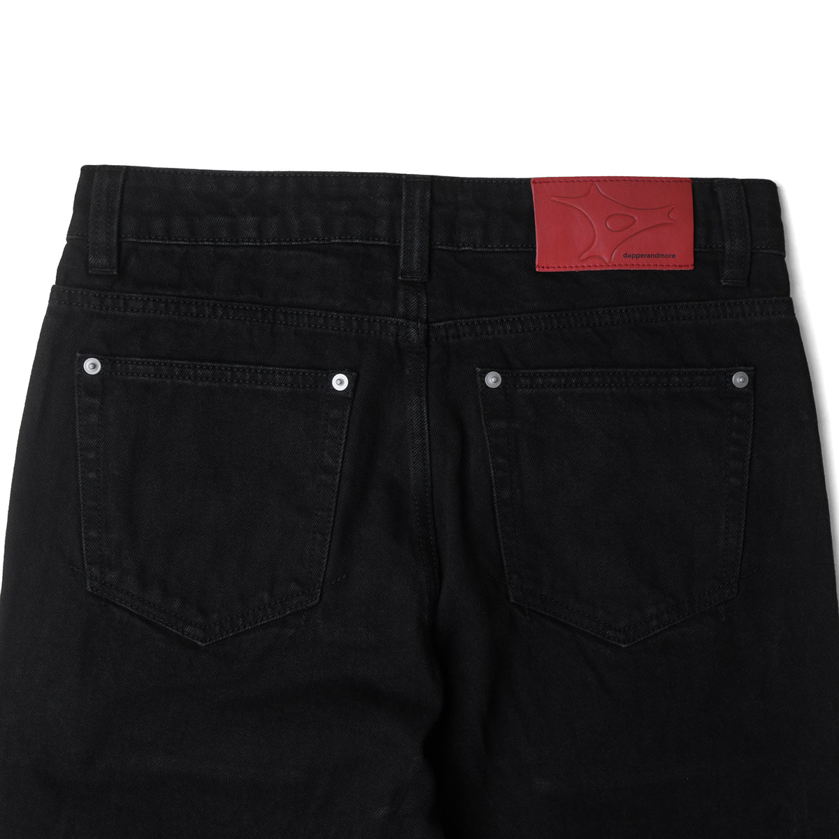 BUTTON FLY BOOTCUT JEANS/ BLACK