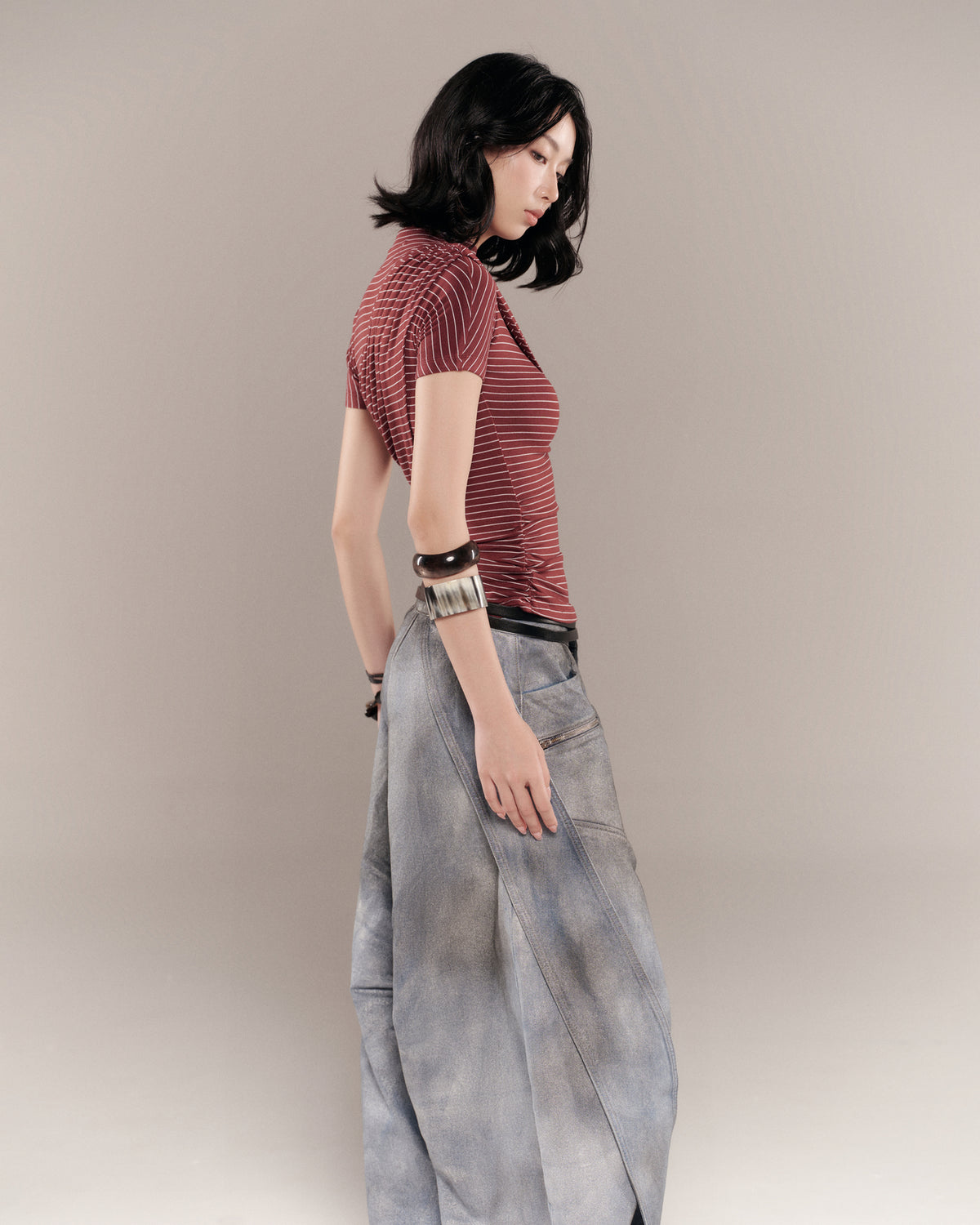 MONTY TOP (RED STRIPES)