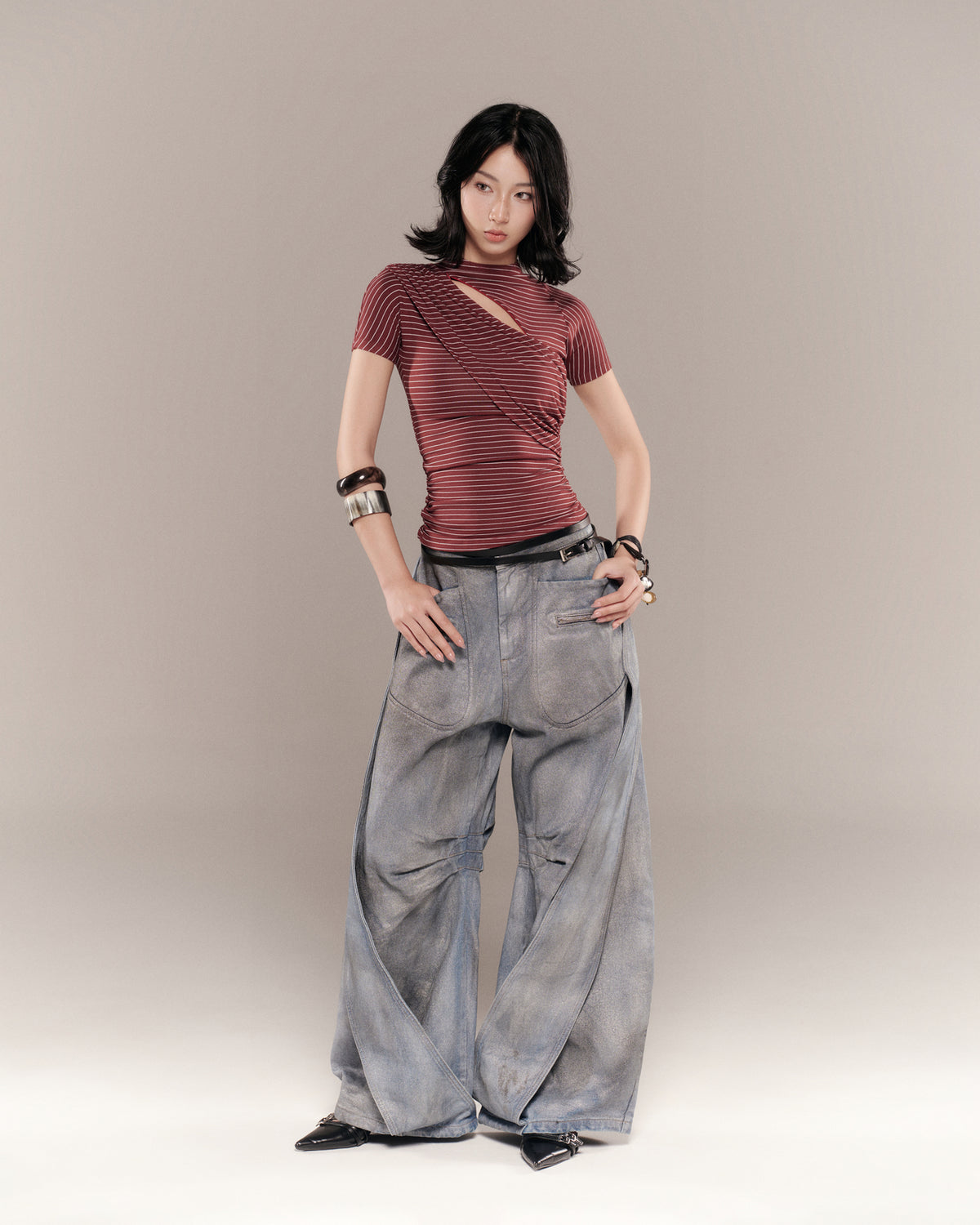 MONTY TOP (RED STRIPES)