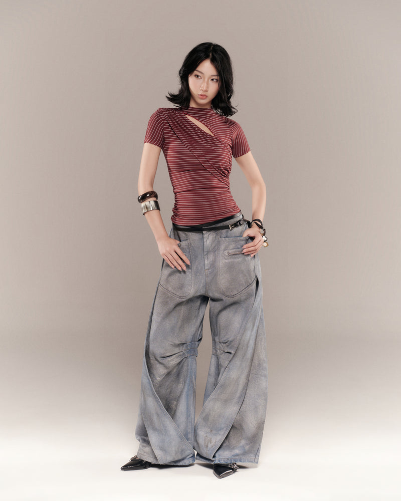 MONTY TOP (RED STRIPES)