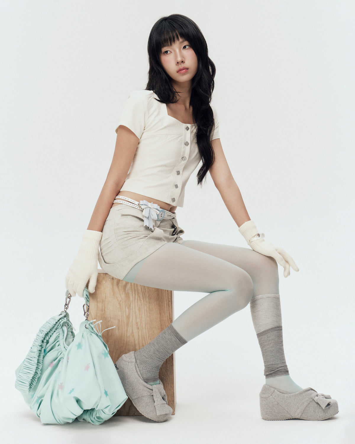 BIRDIE TOP (IVORY STRIPES)