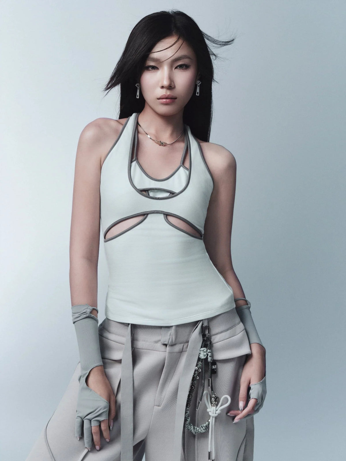PINNIE SLEEVELESS TOP (BLUE)