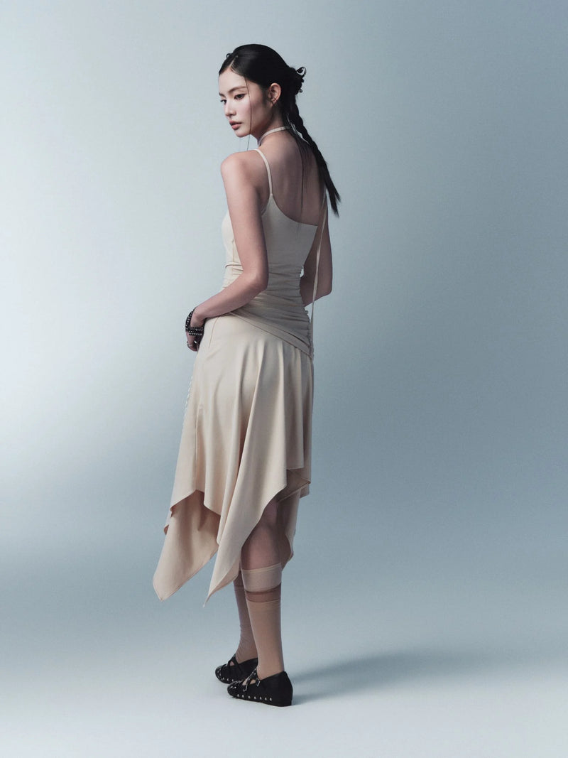MONEL HALTER TOP (BEIGE)