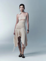 SABLON FLARED SKIRT (BEIGE)