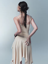 SABLON FLARED SKIRT (BEIGE)