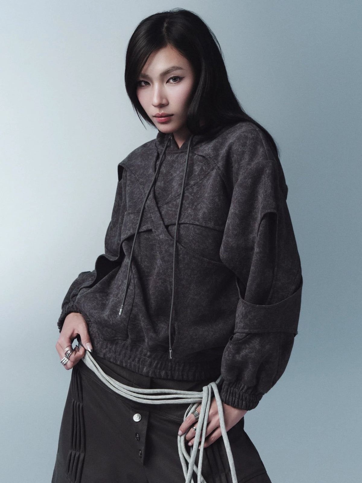 TENSHIFT HOODIE (DARK GREY BLUE)