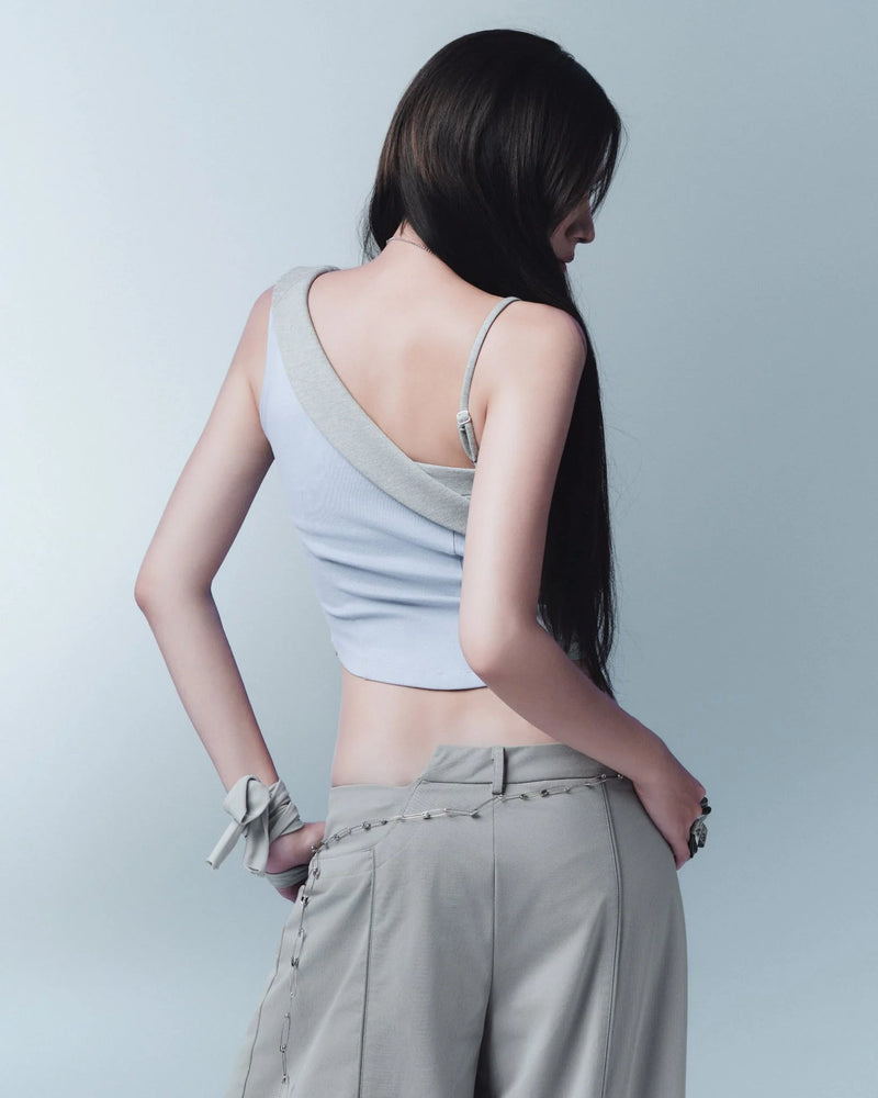 TAMBI TOP (GREY/BLUE)
