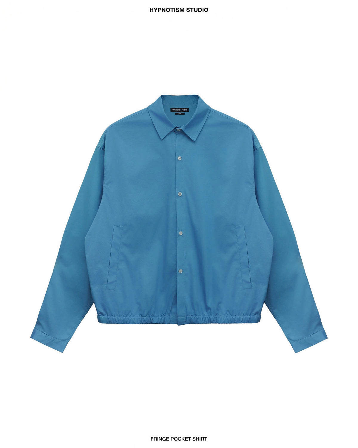 MULTED BLUE FRINGE POCKET SHIRT