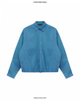 MULTED BLUE FRINGE POCKET SHIRT