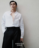WHITE FRINGE POCKET SHIRT