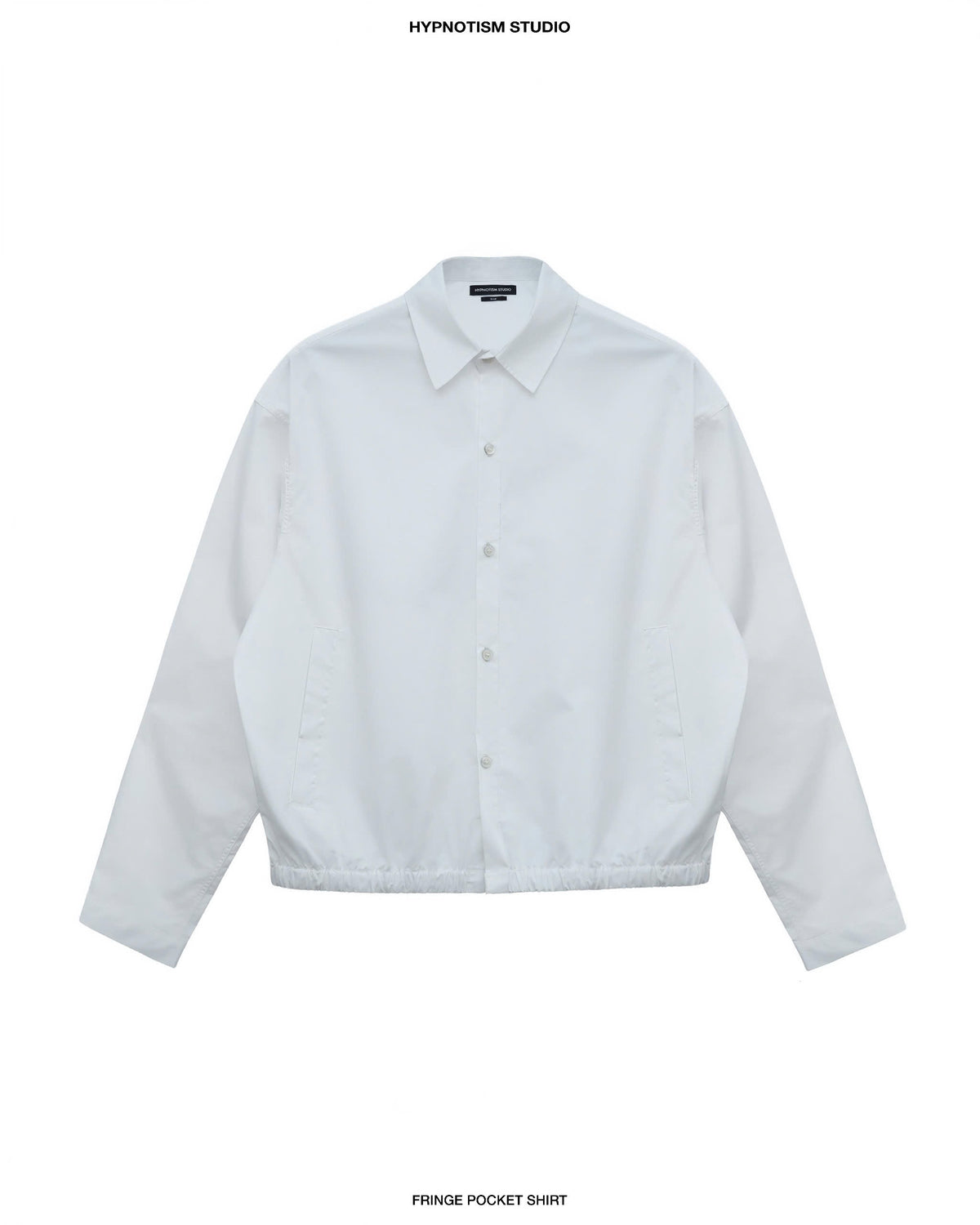 WHITE FRINGE POCKET SHIRT
