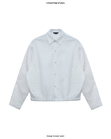 WHITE FRINGE POCKET SHIRT