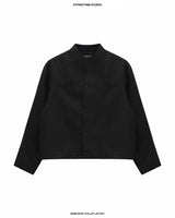 BLACK MANDARIN COLLAR JACKET