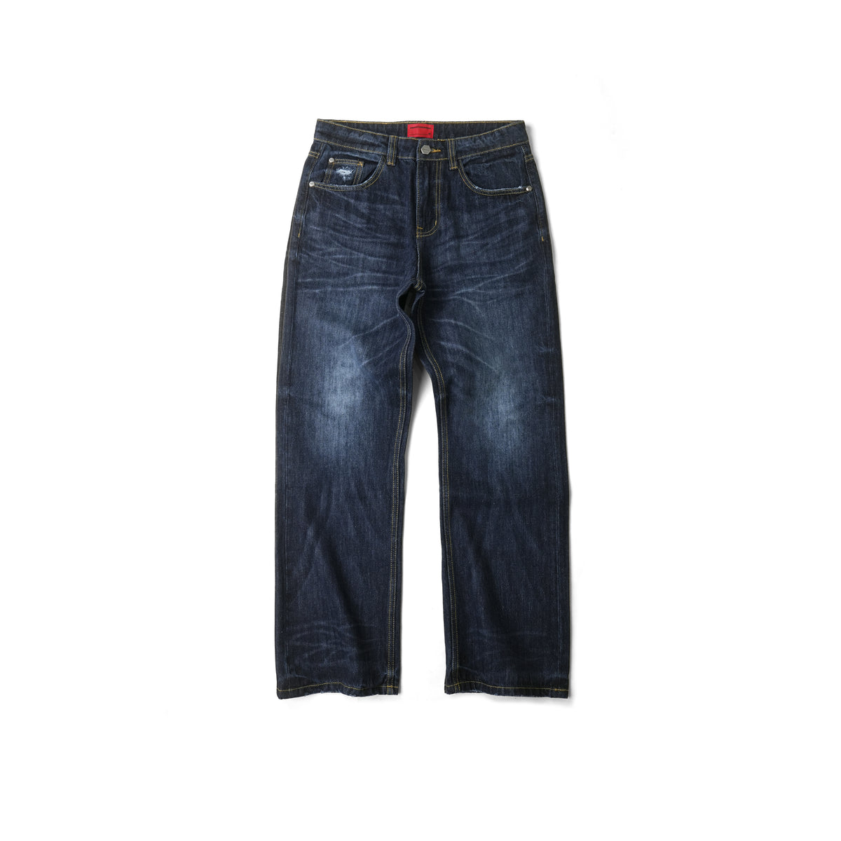 FADED WHISKER REGULAR JEANS/ DARK INDIGO