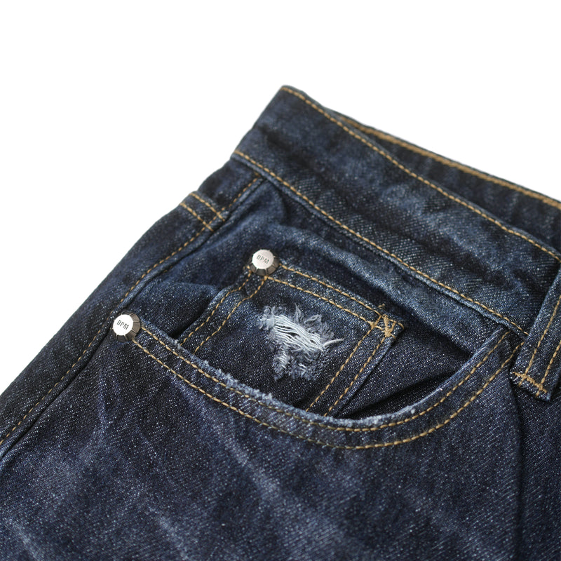 FADED WHISKER REGULAR JEANS/ DARK INDIGO