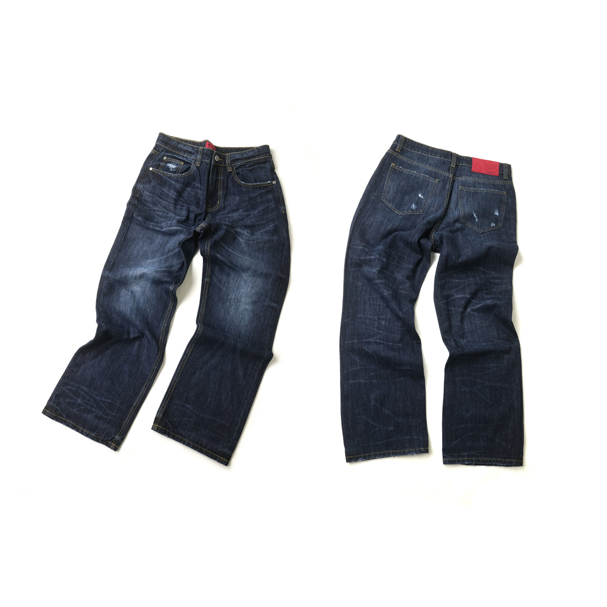 FADED WHISKER REGULAR JEANS/ DARK INDIGO