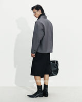 BLACK STAPLE JACKET