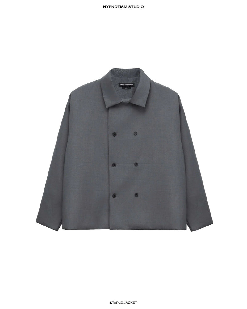 BLACK STAPLE JACKET