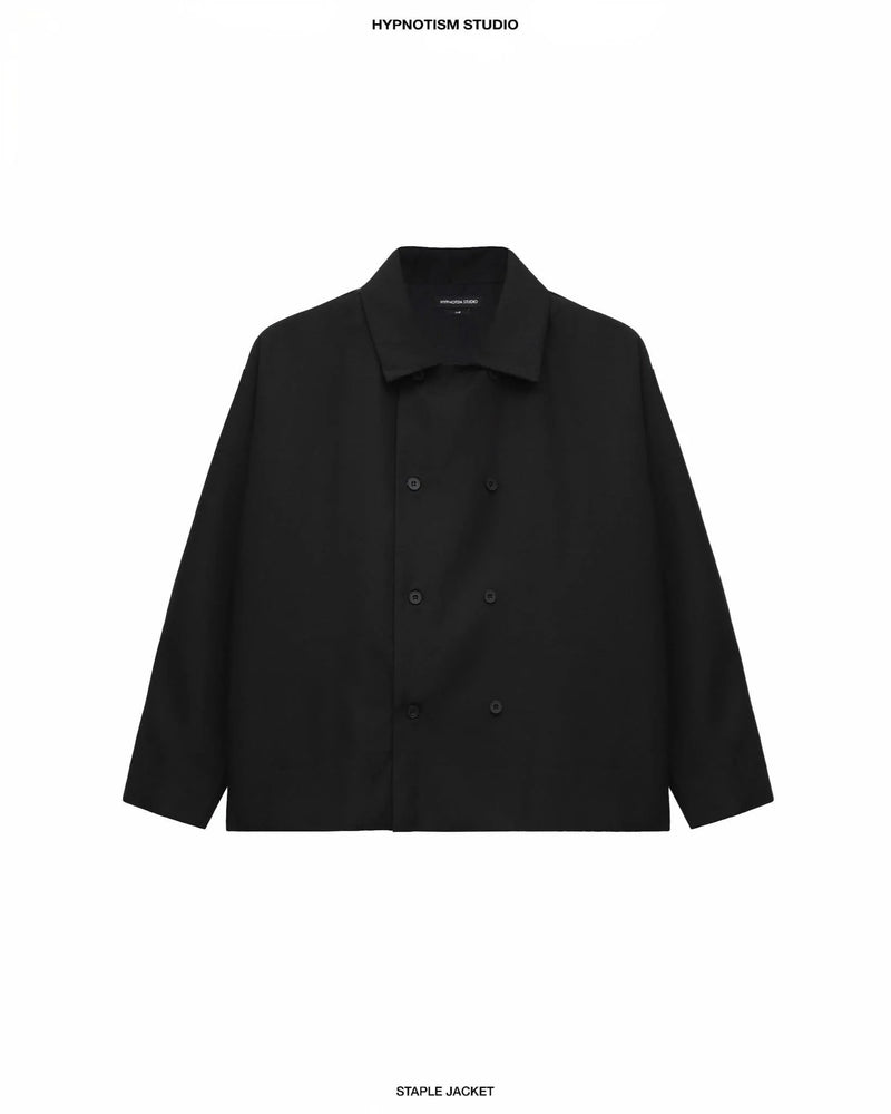 BLACK STAPLE JACKET