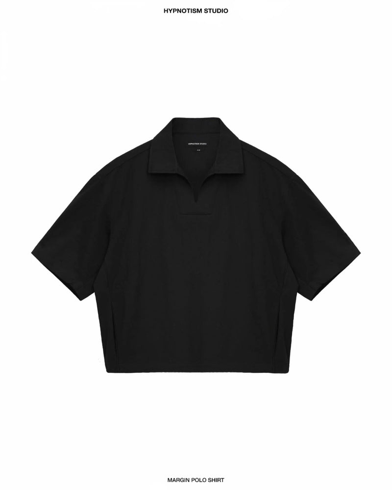BLACK MARGIN POLO SHIRT