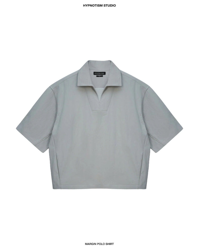 HARBOR GREY MARGIN POLO SHIRT