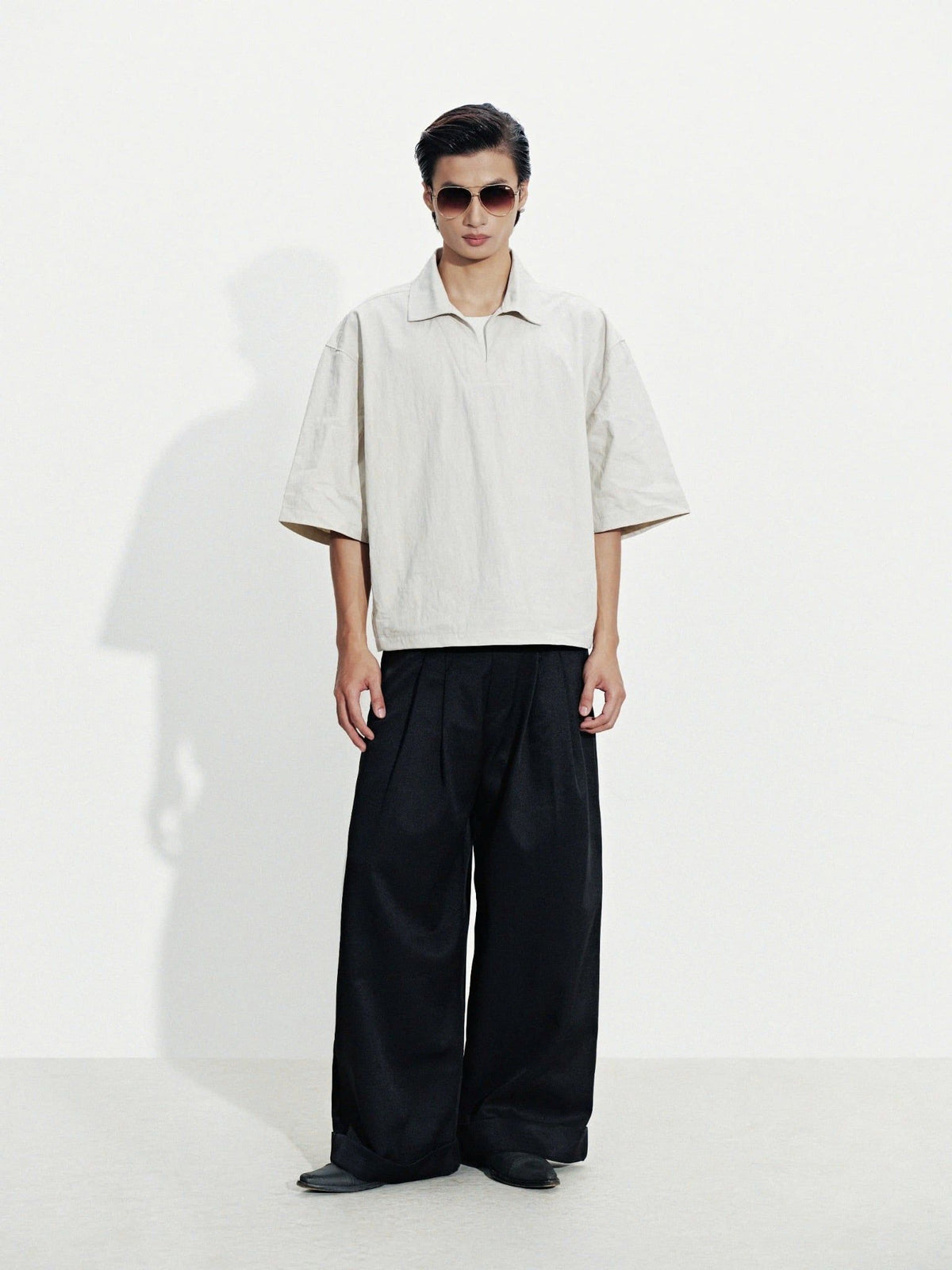 HARBOR GREY MARGIN POLO SHIRT