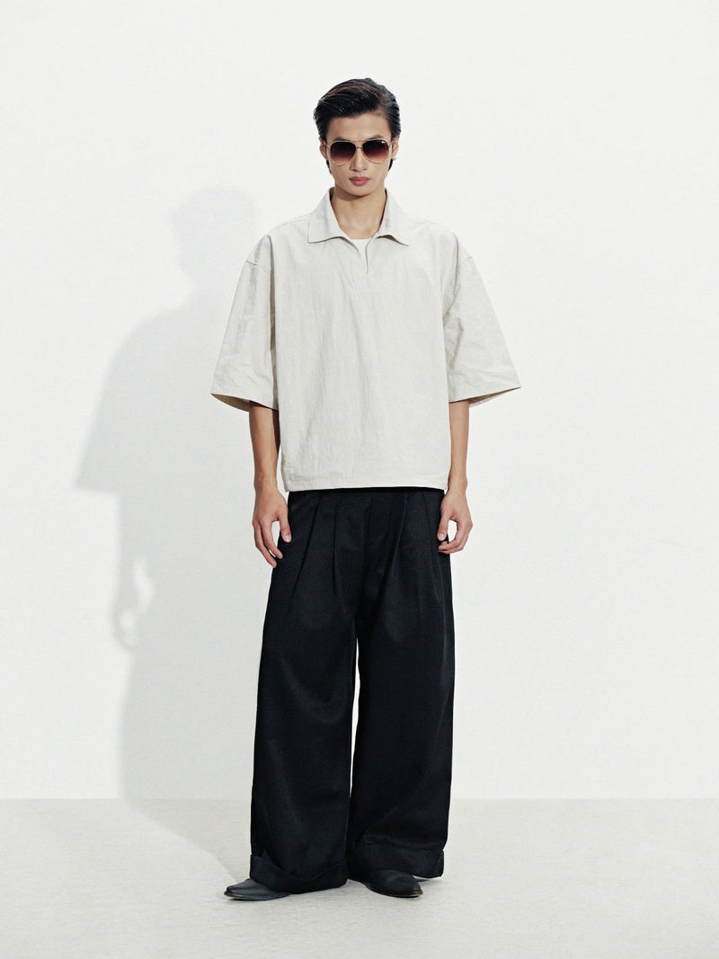 HARBOR GREY MARGIN POLO SHIRT