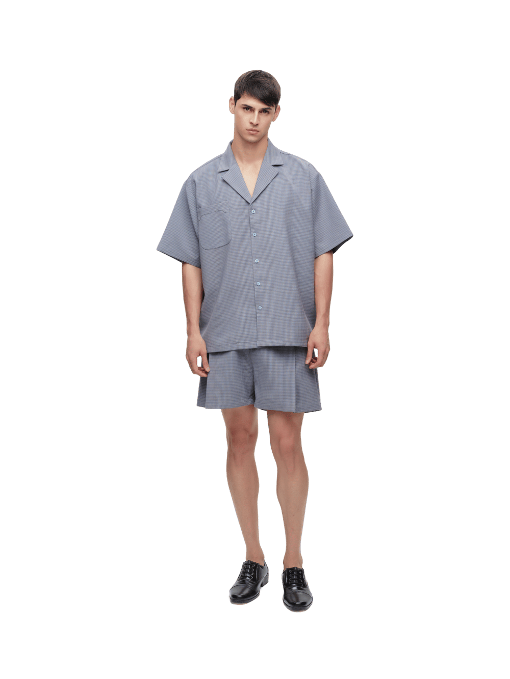 Checked Double Waist Shorts