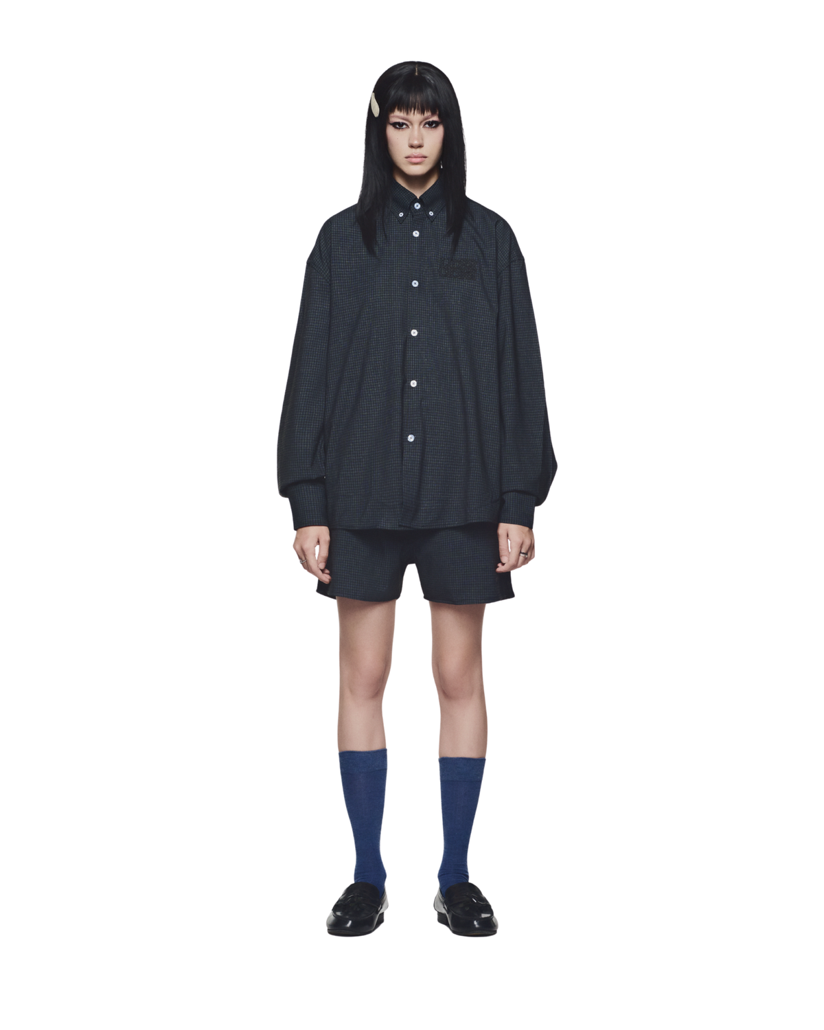 Mono Black Laidback Check Shirt