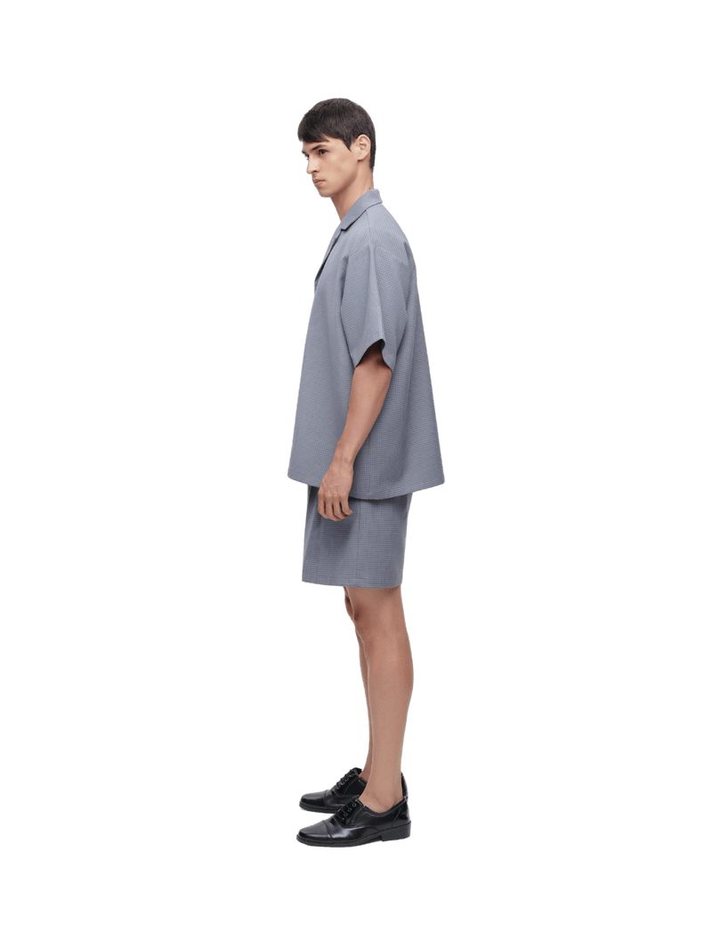 Checked Double Waist Shorts